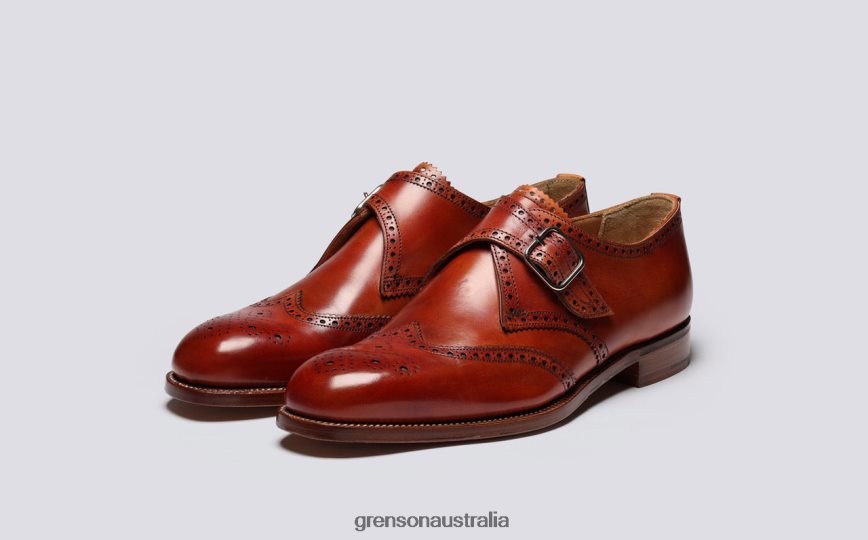Grenson SHREWSBURY Men Cognac Brogues Shoes LFTT6B124