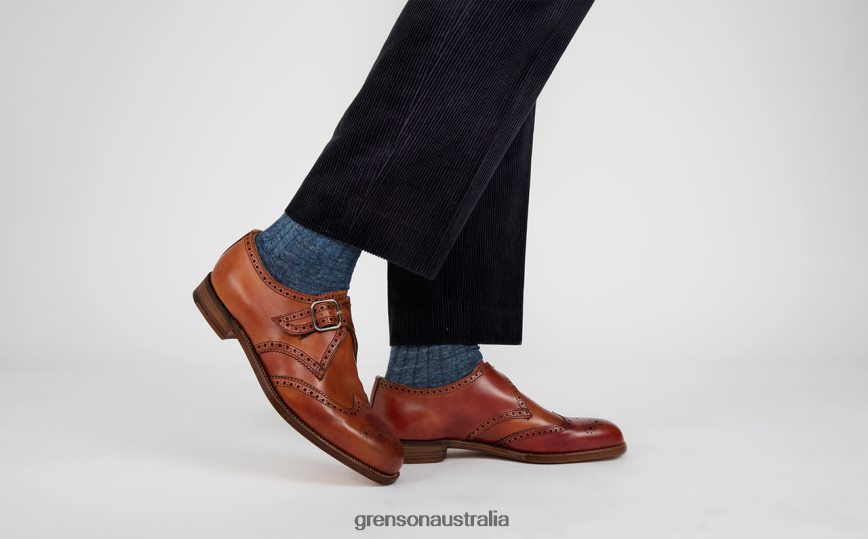 Grenson SHREWSBURY Men Cognac Brogues Shoes LFTT6B124