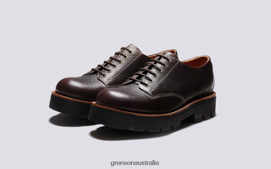 Grenson CALLAN Men Deep Brown Derby Shoes LFTT6B150