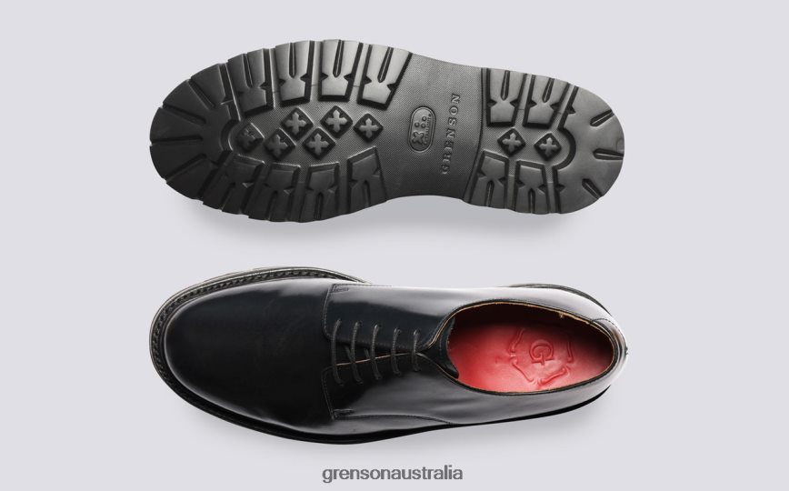 Grenson CURT Men Black Derby Shoes LFTT6B160