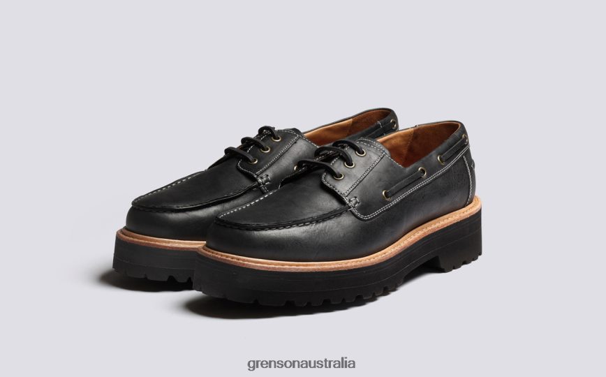 Grenson DEMPSEY Men Black Derby Shoes LFTT6B152
