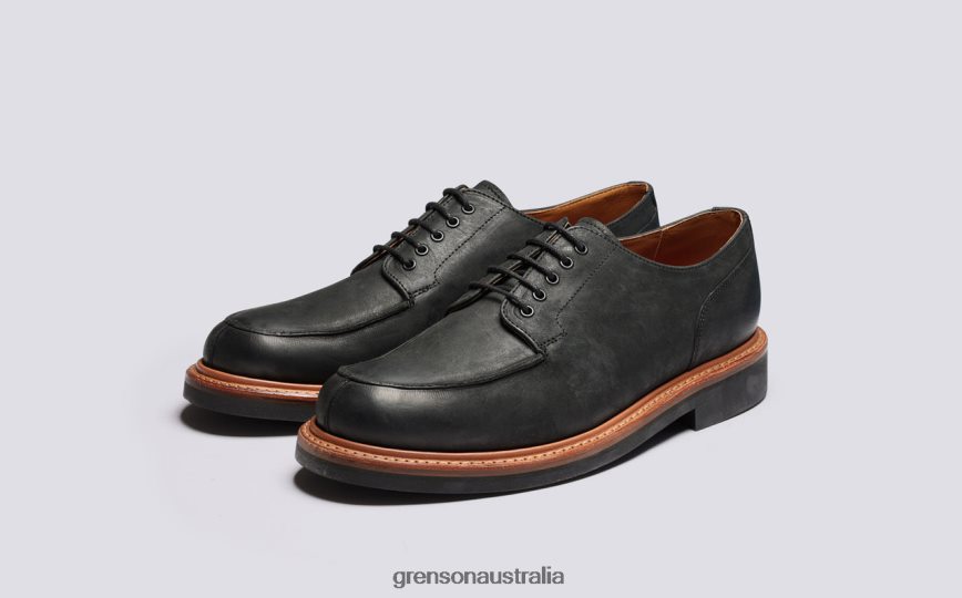 Grenson MAC Men Black Derby Shoes LFTT6B165