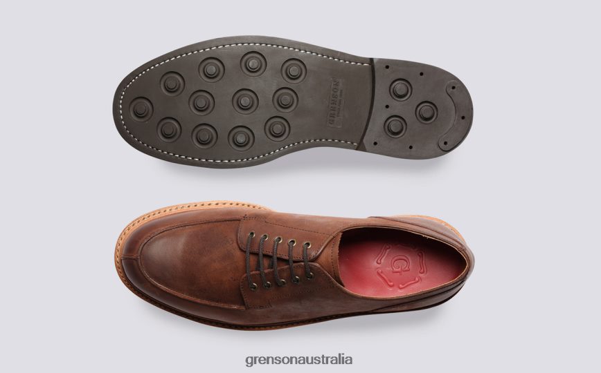 Grenson MAC Men Coffee Derby Shoes LFTT6B164