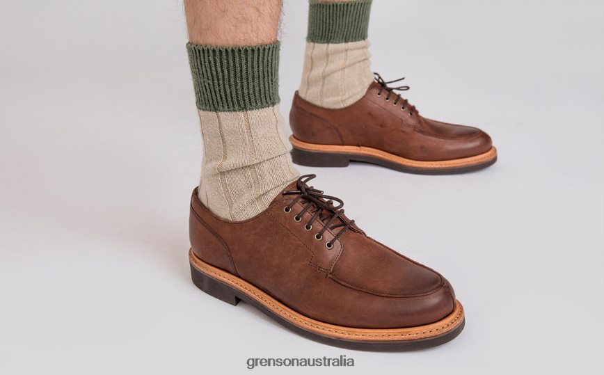 Grenson MAC Men Coffee Derby Shoes LFTT6B164