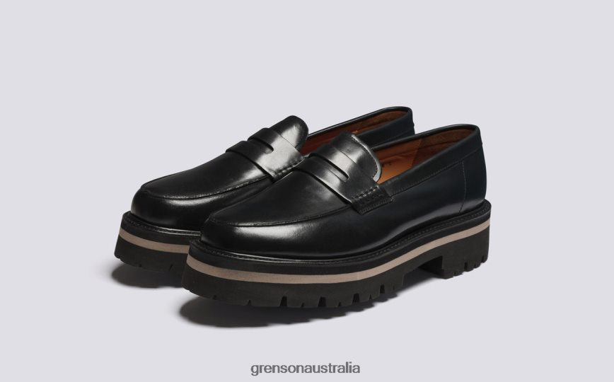 Grenson JEFFREY Men Black Loafers LFTT6B126