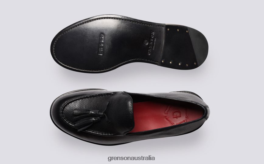 Grenson MERLIN Men Black Loafers LFTT6B133