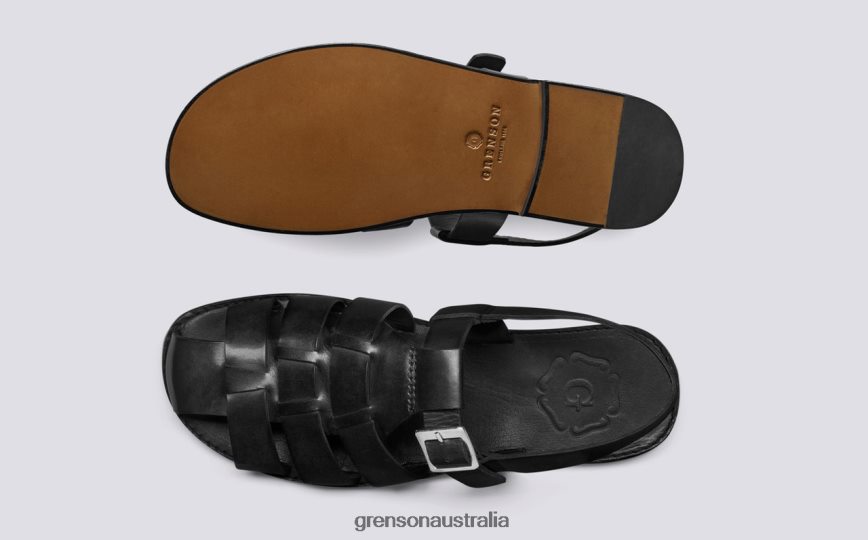 Grenson QUINCY Men Black Sandals LFTT6B223