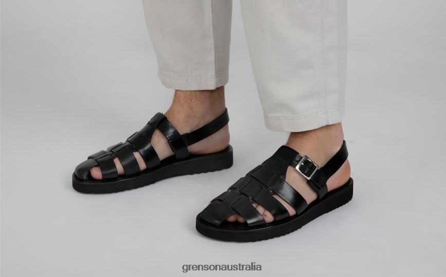 Grenson QUINCY Men Black Sandals LFTT6B225