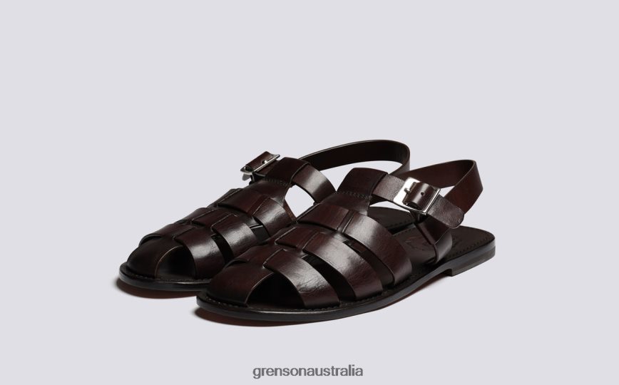 Grenson QUINCY Men Dark Brown Sandals LFTT6B222