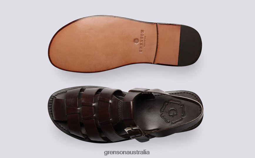 Grenson QUINCY Men Dark Brown Sandals LFTT6B222