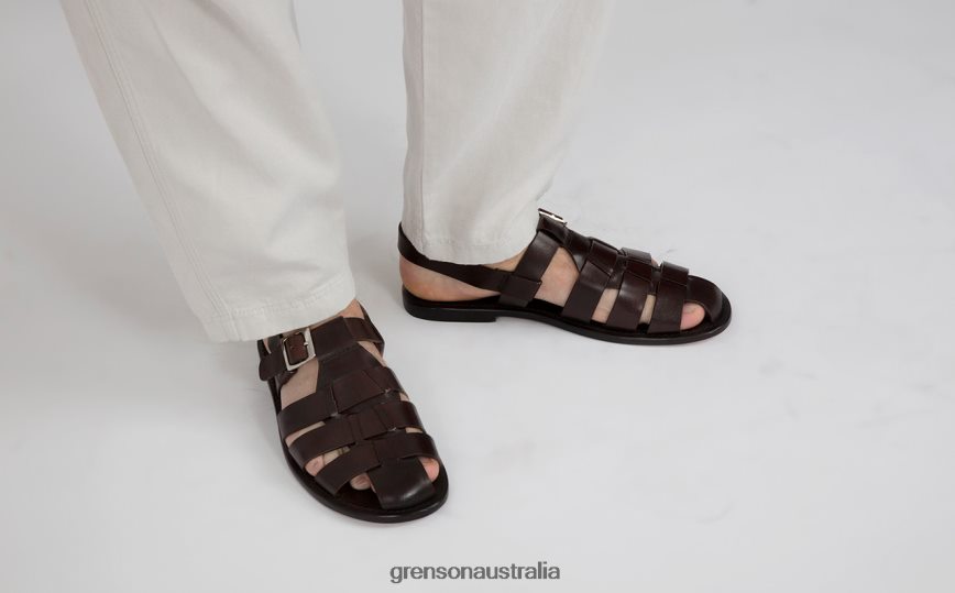 Grenson QUINCY Men Dark Brown Sandals LFTT6B222