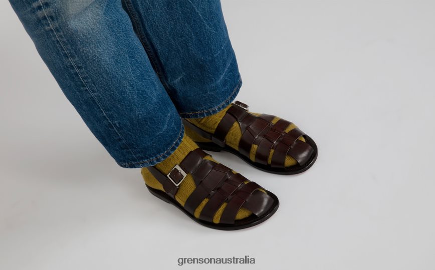 Grenson QUINCY Men Dark Brown Sandals LFTT6B222