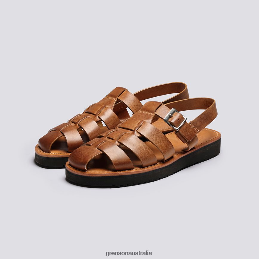 Grenson QUINCY Men Ginger Burnished Sandals LFTT6B218