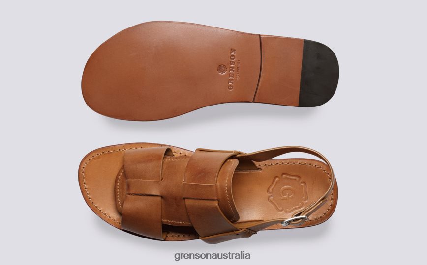 Grenson WILEY 3 Men Ginger Burnished Sandals LFTT6B226