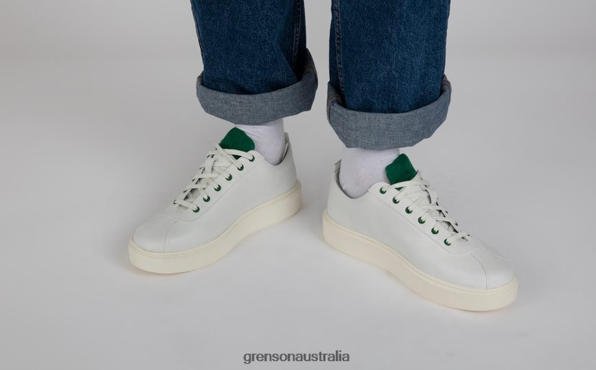 Grenson SNEAKER 30 Men White/Green Sneakers LFTT6B182