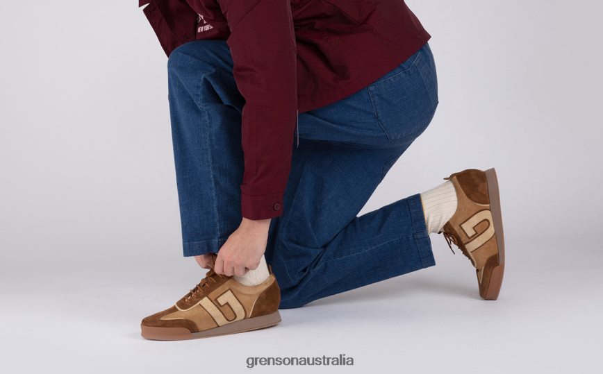 Grenson SNEAKER 51 + Men Brown/Cream Sneakers LFTT6B208