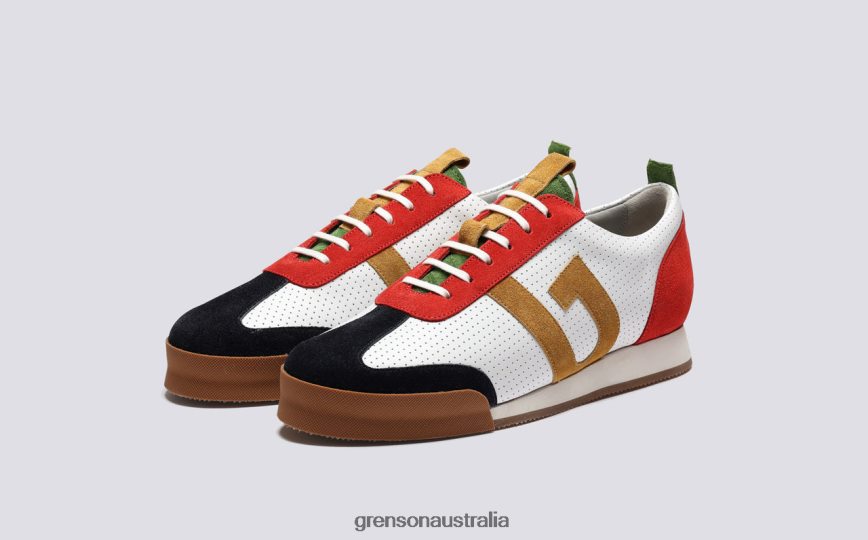 Grenson SNEAKER 51 Men Red/Green/White Sneakers LFTT6B193