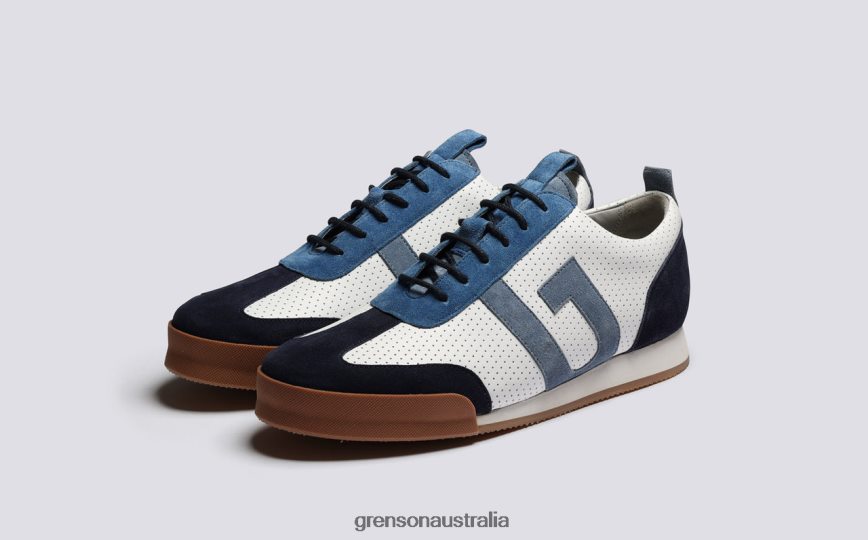Grenson SNEAKER 51 Men White/Blue Sneakers LFTT6B188