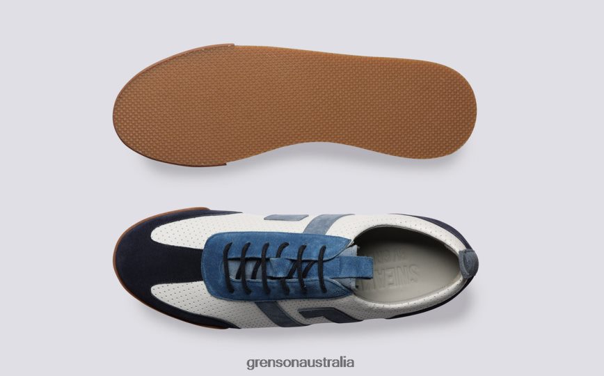 Grenson SNEAKER 51 Men White/Blue Sneakers LFTT6B188
