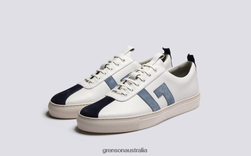 Grenson SNEAKER 67 Men White/Blue Sneakers LFTT6B197