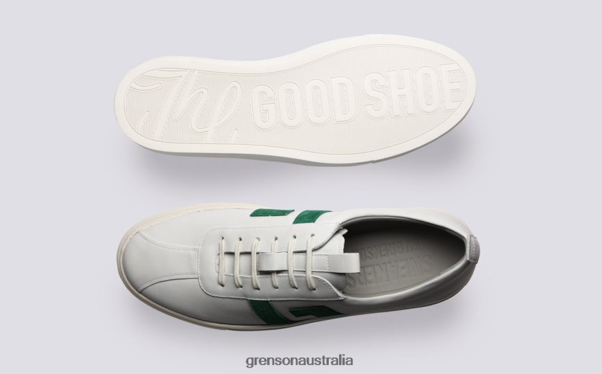Grenson SNEAKER 67 Men White/Green Sneakers LFTT6B199