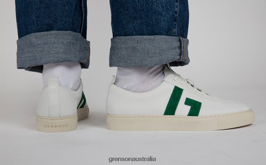 Grenson SNEAKER 67 Men White/Green Sneakers LFTT6B199
