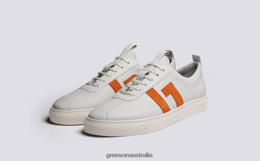 Grenson SNEAKER 67 Men White/Orange Sneakers LFTT6B198