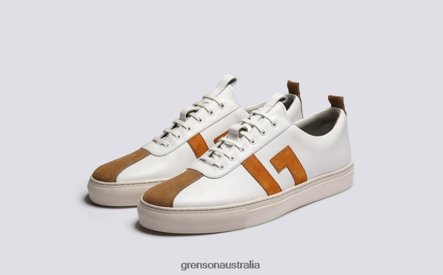 Grenson SNEAKER 67 Men White/Yellow Sneakers LFTT6B196