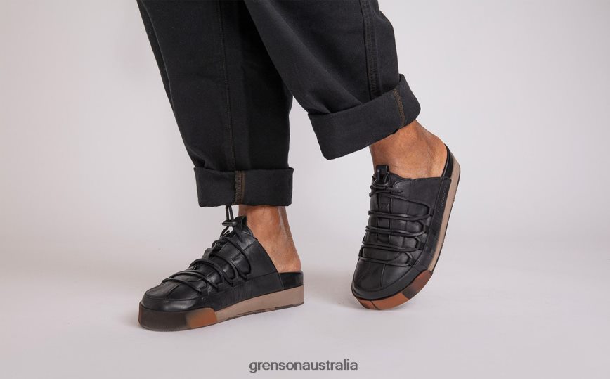 Grenson SNEAKER 75 Men Black Burnished Sneakers LFTT6B203
