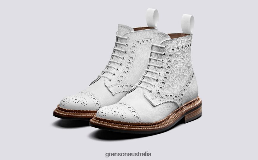 Grenson FRANCES Women White Boots LFTT6B305