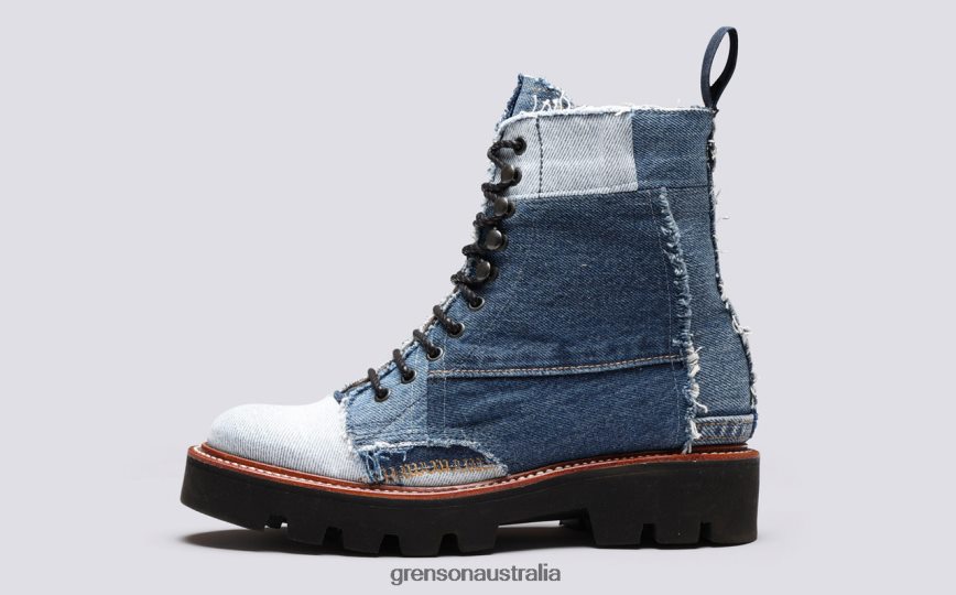 Grenson THE KELLY BOOT Women Blue Boots LFTT6B270