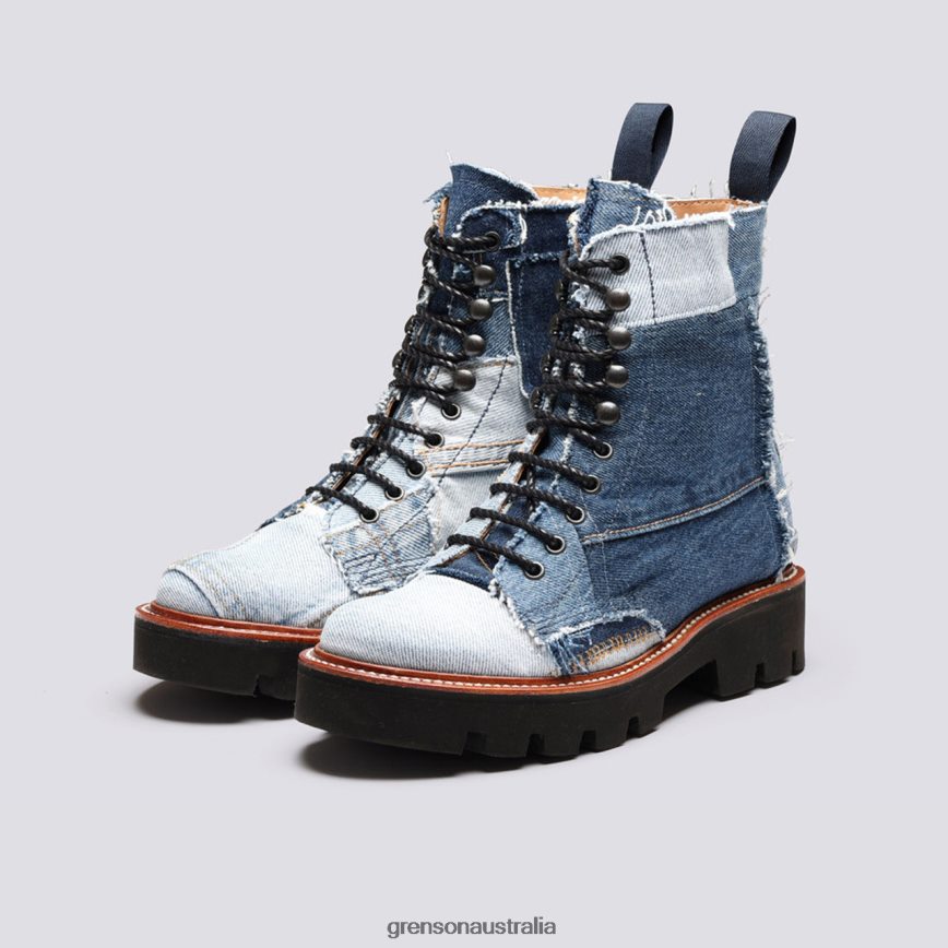 Grenson THE KELLY BOOT Women Blue Boots LFTT6B270