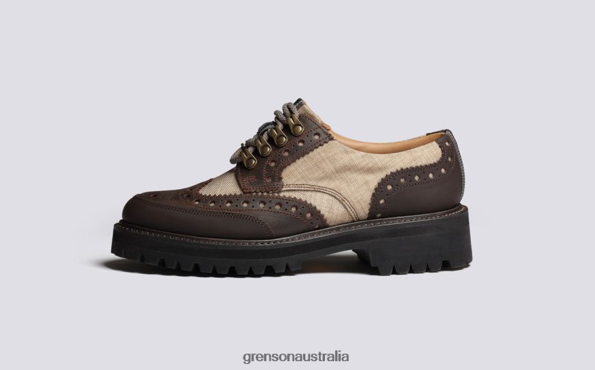 Grenson AVA TECH Women Beige Brogues Shoes LFTT6B330