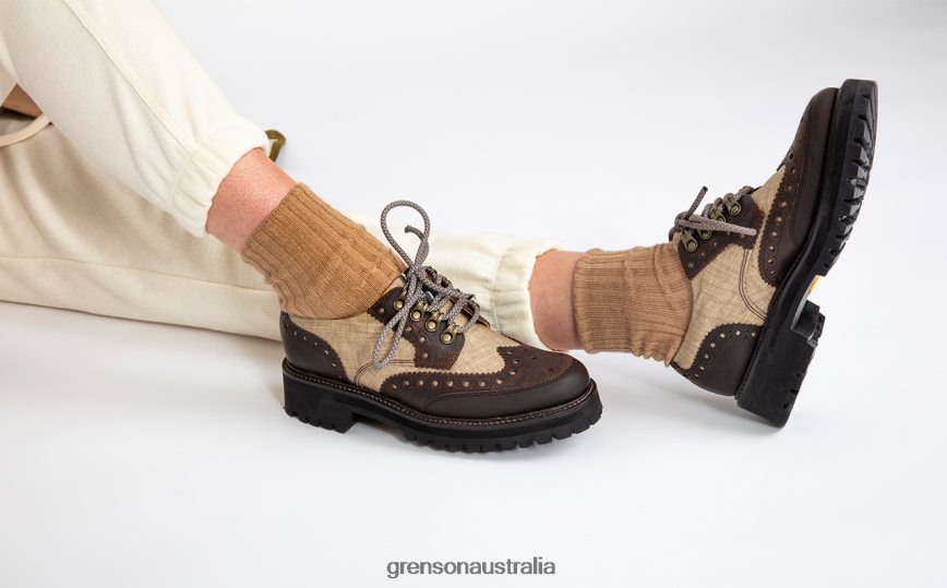 Grenson AVA TECH Women Beige Brogues Shoes LFTT6B330