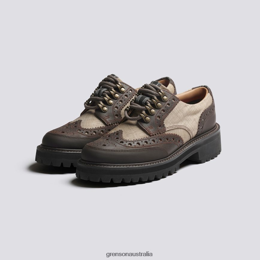 Grenson AVA TECH Women Beige Brogues Shoes LFTT6B330