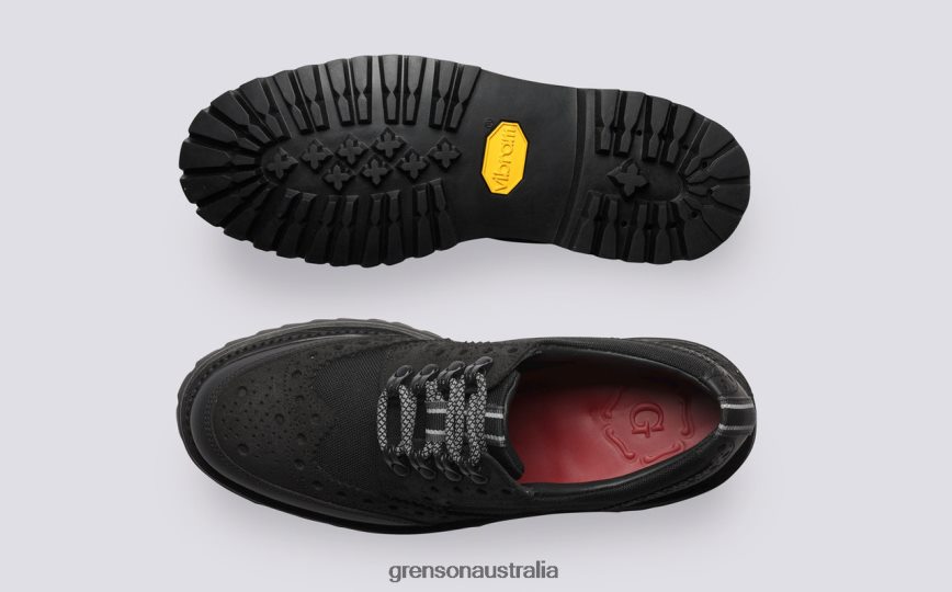 Grenson AVA TECH Women Black Brogues Shoes LFTT6B332