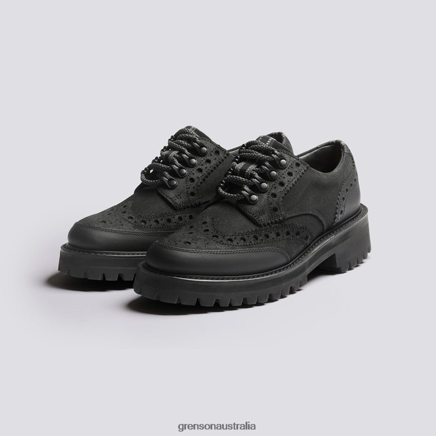 Grenson AVA TECH Women Black Brogues Shoes LFTT6B332
