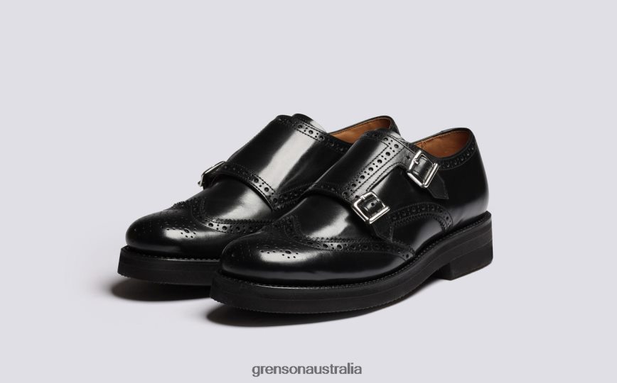 Grenson MARGOT Women Black Brogues Shoes LFTT6B333