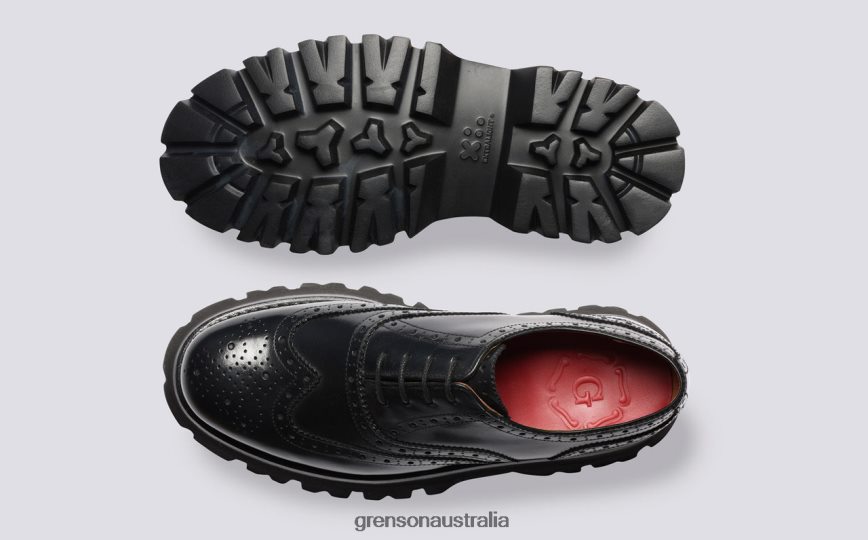 Grenson ROSE Women Black Brogues Shoes LFTT6B334