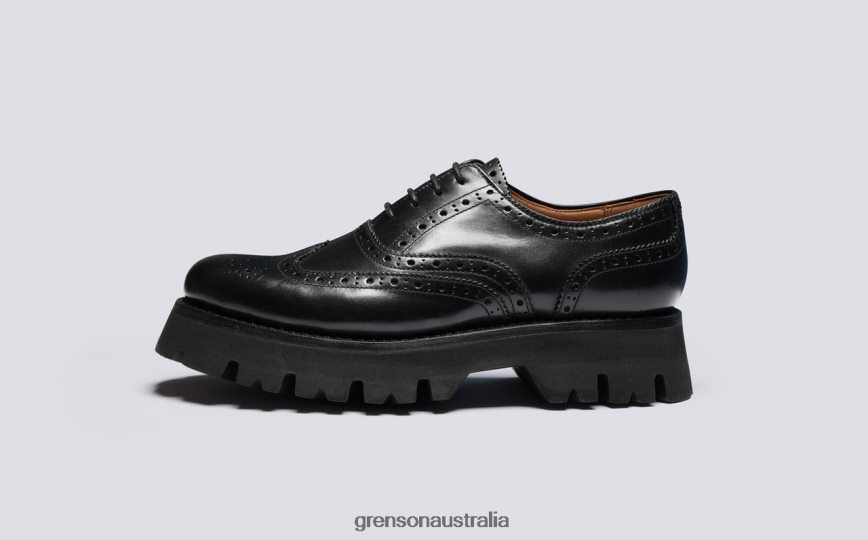 Grenson ROSE Women Black Brogues Shoes LFTT6B334