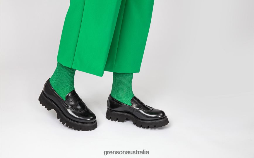 Grenson HATTIE Women Black Loafers LFTT6B243