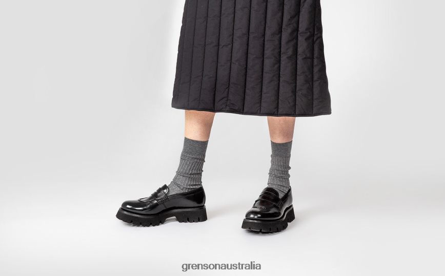 Grenson HATTIE Women Black Loafers LFTT6B243