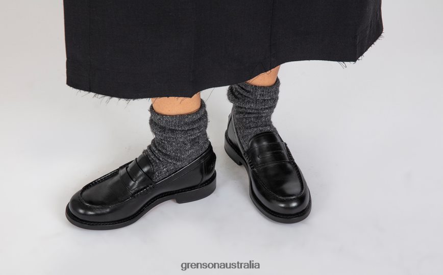 Grenson JULIE Women Black Loafers LFTT6B246