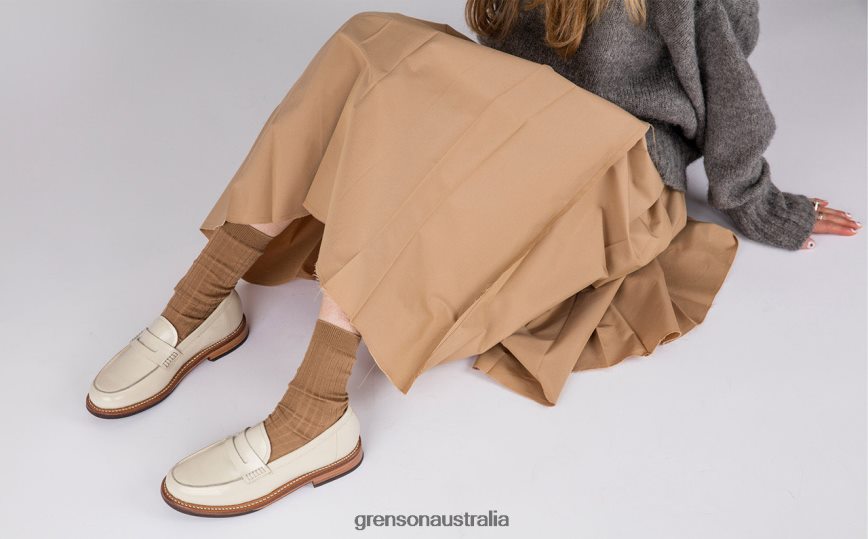 Grenson LYNN Women Cream Loafers LFTT6B256