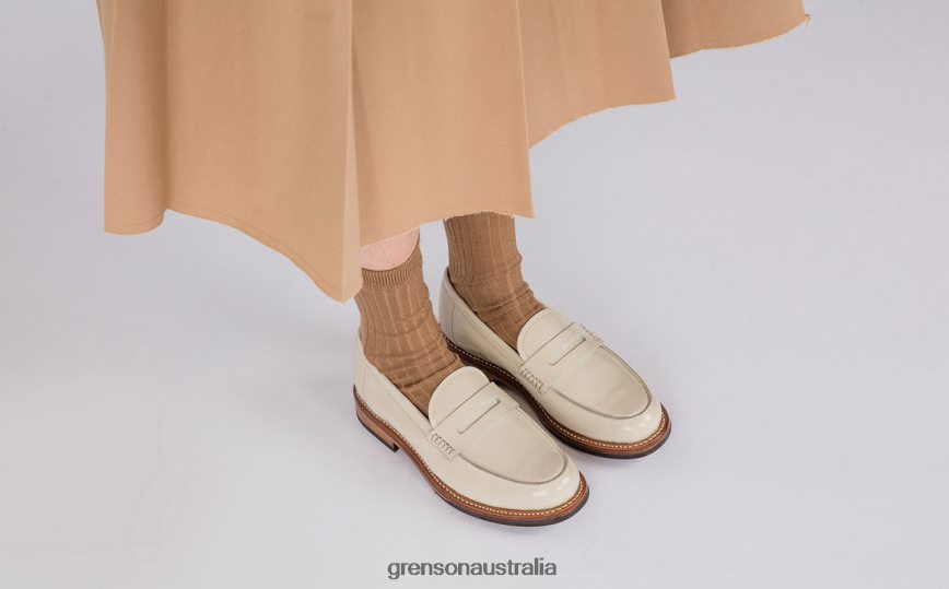Grenson LYNN Women Cream Loafers LFTT6B256