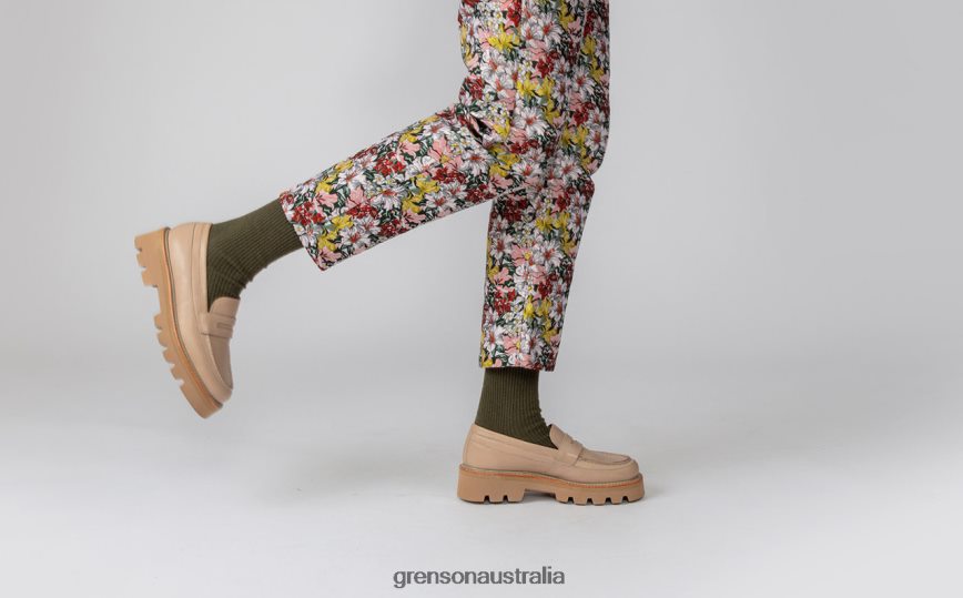 Grenson PHILOMENA Women Stone Loafers LFTT6B258