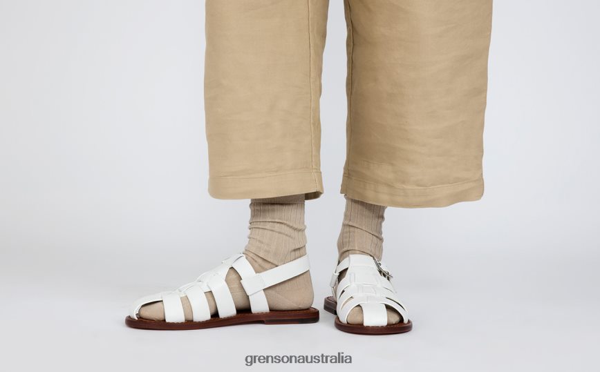 Grenson QUEENIE Women White Sandals LFTT6B378