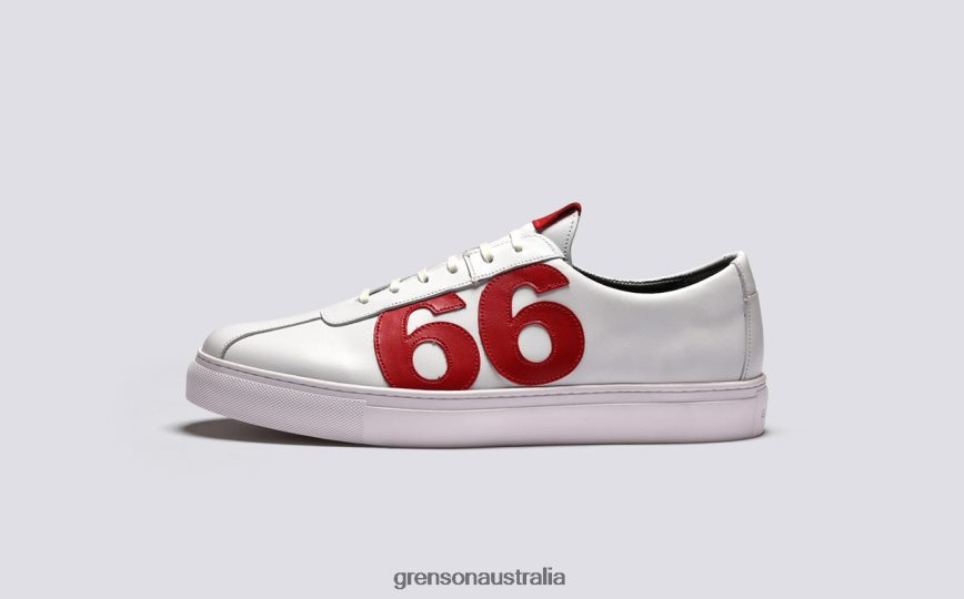 Grenson M.I.E. '66' Women White/Red Sneakers LFTT6B336