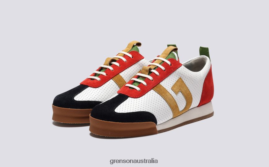 Grenson SNEAKER 51 Women Red/Green/White Sneakers LFTT6B347