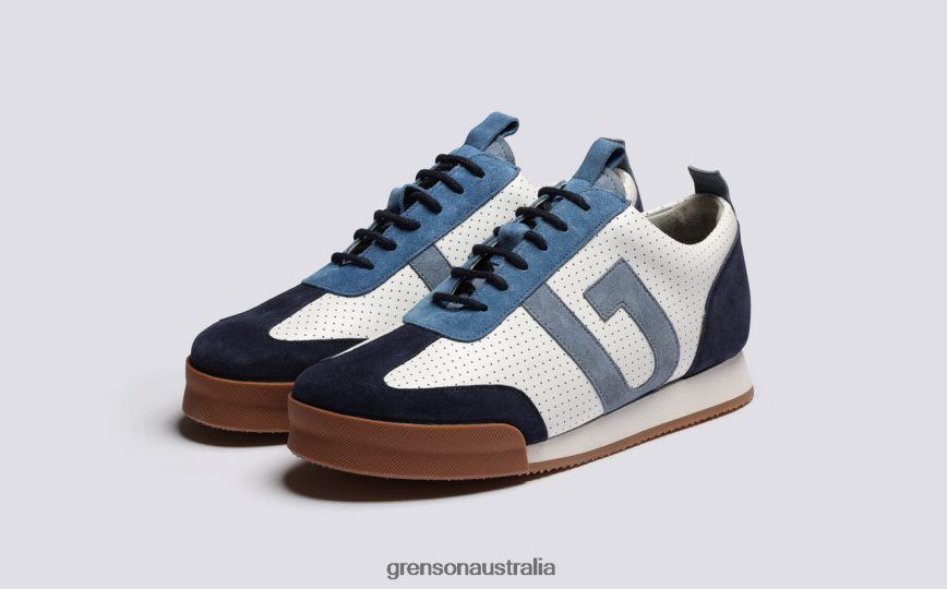 Grenson SNEAKER 51 Women White/Blue Sneakers LFTT6B344